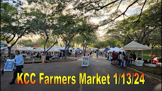 4K KCC Farmers Market on 11324 in Honolulu Oahu Hawaii [upl. by Nolaj828]