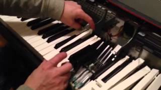 How to Repair Sticking Piano Keys on a Yamaha Clavinova model CVP 96 [upl. by Hera485]