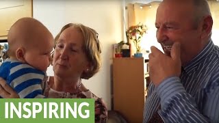 Surprise homecoming for grandparents meet grandson for first time [upl. by Essinger227]