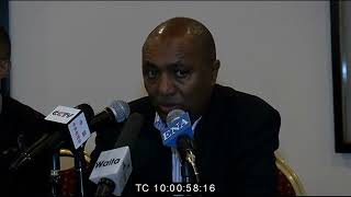 Bereket Simon announcing the death of Prime Minister Meles ZenawiAugust 2012 [upl. by Zigmund]