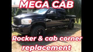 How to replace rocker panels and cab corners on a Dodge Ram mega cab [upl. by Zetnahs]