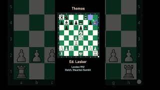 GREAT MINIATURE Game of GMs  ED LASKER vs THOMAS  London 1912 x0191 shorts [upl. by Rois]