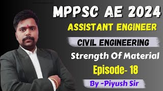 MPPSC AE NOTIFICATION 2024  Civil Engineering  Strength Of Material [upl. by Namie]