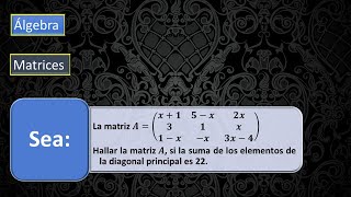 Álgebra  Matrices  Operatoria  Problema 6 [upl. by Nessej]