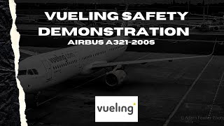 Vueling Safety Annoucement Airbus A321 200 ENG amp FR [upl. by Rosalynd]