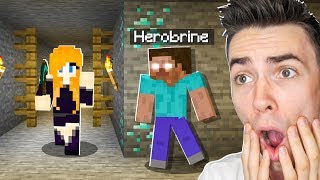 HEROBRINE TROLL na MOJEJ DZIEWCZYNIE w Minecraft [upl. by Lorant]