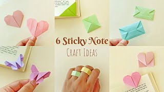 Sticky Note Craft Ideas  Sticky Note Origami  Easy Origami  5 Minutes Craft  Post It Note Craft [upl. by Eecal]