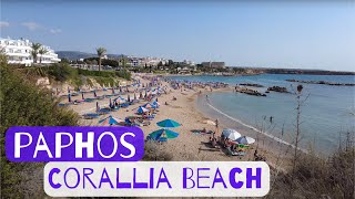 Laourou Corallia Beach  Paphos Cyprus 4k Ultra HD 60fps [upl. by Eirolam736]