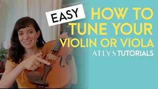 How to tune your violin or viola with the fine tuners Super easy [upl. by Fira]