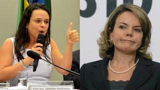 Gleisi Hoffmann tenta depreciar Janaína Paschoal e é calada por argumentos veja embate [upl. by Tereve]