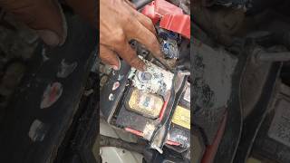 How to clean battery terminals viralvideo automobile tips trending [upl. by Aierdna]