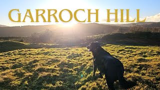 Sunny evening walk on a frosty Garroch Hill in Scotland Jan 2024 [upl. by Yrannav]