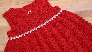 Vestido Crochet bebe 6 a 12 meses sin manga cc [upl. by Hau516]