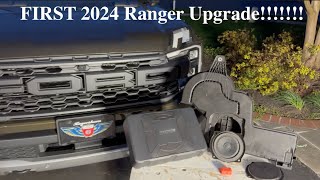 2024 Ford Ranger Raptor 1 required modification SUBWOOFER UPGRADE BampO sub is tiny [upl. by Ayikan]