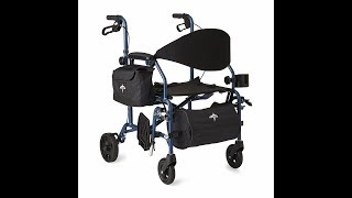 Best Medline Combination Rollator Transport Chair Customers Reviews [upl. by Elahcim]