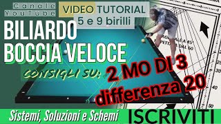 BILIARDO  v36  2 MO DI 3 APPROFONDIMENTO DEL METODO DIFFERENZA 20 [upl. by Nodnarb]