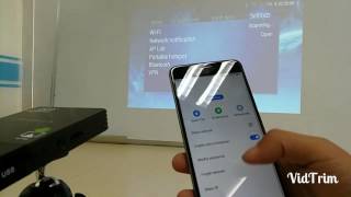 For C2 Mini Projector How to connect Android Phone to share the screen via Miracast without Wifi [upl. by Assilat565]