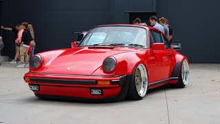 Bagged Porsche 911 930 Turbo w BBS Wheels  Accelerations Sounds Details [upl. by Airamat]