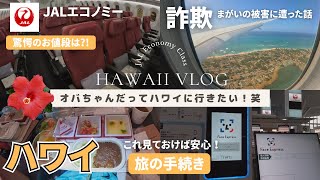 【オトナのハワイ旅】旅の手続きJALエコノミー席＆ラウンジ久々のハワイが楽し過ぎた！Hawaii Vlog hawaii ハワイ jal [upl. by Sofie]