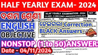 Class 10 ENGLISH NONSTOP 150 Correction BLACK OBJECTIVE ANSWER [upl. by Oiluj934]