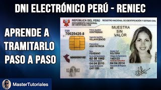 Como Tramitar DNI Electrónico Perú RENIEC  Pasos y Requisitos Para Obtenerlo TUTORIAL 2018 [upl. by Nairb]