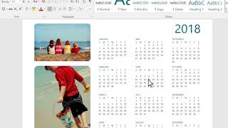 Create an quotAny Yearquot calendar in Microsoft Word [upl. by Erine]