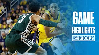 Michigan State at Michigan  Highlights  Big Ten Mens Basketball  Feb 17 2024 [upl. by Kurtz]