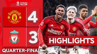 INCREDIBLE Old Trafford Thriller 🔥  Manchester United 43 Liverpool  Emirates FA Cup 202324 [upl. by Nevar909]