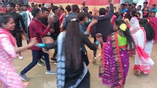 Chatraপীরগঞ্জ রংপুর Santali Bapla dance 17012024 SM [upl. by Nelleeus]