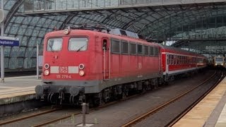 Berlin Baureihe 115  Sonderzug in Berlin Hauptbahnhof 1080p50 ᴴᴰ [upl. by Suicul923]