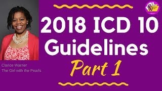 2018 ICD 10 Guidelines part 1 [upl. by Sherborne]