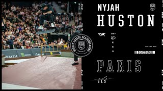 Nyjah Hustons 3rd Place Finish at SLS Paris  Best Tricks [upl. by Ammadas]