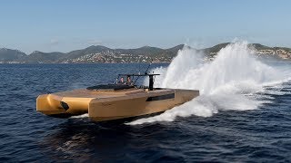 Sunreef 40 Power 2 x 860 hp 2018  The Loudest At The Cannes Boatshow 2018 [upl. by Saxen508]