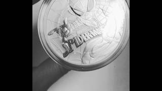 2017 1 oz Spiderman Marvel Series Tuvalu Silver Coin [upl. by Sinnel]