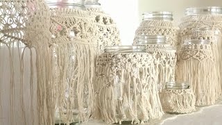 How To Make A MACRAME Wedding Candle Holder [upl. by Montagna]