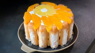 RECETTE CHARLOTTE MANGUE ANANAS FACILE 6 INGREDIENTS [upl. by Lachish]