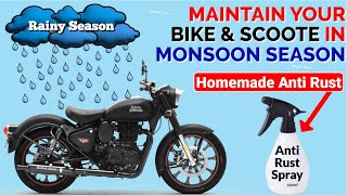 How to Maintain Your Bike in Rainy Season  Homemade Anti Rust  Monsoon Care Tips [upl. by Eelitan712]