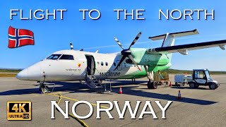 NORWAY  Flight to the north with Widerøe 4K UHD [upl. by Marciano]