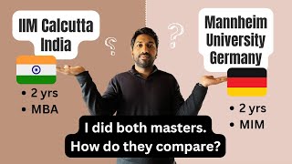 MBA India or abroad 2024  Jobs  Student Life  Costs  IIM C vs Mannheim University Germany [upl. by Beauregard]