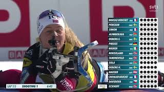 Skidskytte VM i Pokljuka 2021  Masstart för damer [upl. by Nodab]