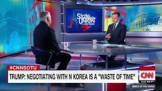 Tapper to Tillerson Did you call Trump a moron [upl. by Ardnuahc]