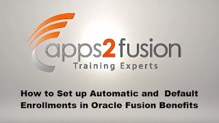 How to Set up Automatic and Default Enrollments in Oracle Fusion Benefits [upl. by Skyler]