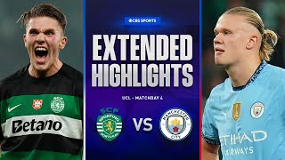 Sporting CP vs Man City Extended Highlights  UCL League Phase MD 4  CBS Sports Golazo [upl. by Artenak231]