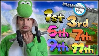 🔴UNGERADER PLATZ  10x HANTEL HEBEN😱🎮GLOBAL RACES🎮MARIO KART WII ONLINE DeutschGerman [upl. by Terryn]