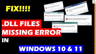 How to Fix All DLL Files Missing Error In Windows 11 Windows 10 [upl. by Goldberg]