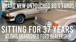 2M VIEWS   WATCH THIS TIME CAPSULE ABANDONED FORD DEALERSHIP  WITH STILL NEW 80s FORDS INSIDE [upl. by Yerhcaz]