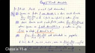 Clasa a 11a puncte unghiulare puncte de intoarcere Diferentiala unei functii [upl. by Atram]