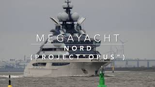 4K Megayacht 142m „NORDquot Project“OPUS“  back from first SeaTrial to Lürssen shipyard 0916 2020 [upl. by Eirac]