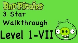 Bad Piggies  Bonus Level 1VII 3 Star Walkthrough Ground Hog Day  WikiGameGuides [upl. by Meece]