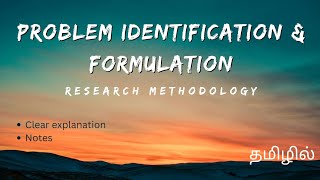 problem identification and formulation in research methodologytamil explanationEnglish literature [upl. by Eulalie343]